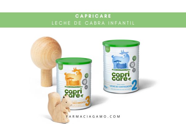 presentación de capricare, leche de cabra para bebes